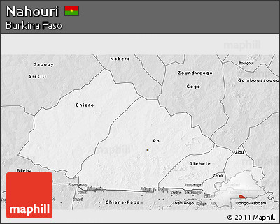 Silver Style 3D Map of Nahouri