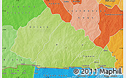 Physical Map of Nahouri, political shades outside