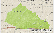 Physical Map of Nahouri, shaded relief outside