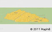 Savanna Style Panoramic Map of Nahouri, single color outside