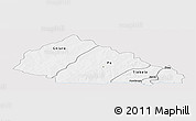 Silver Style Panoramic Map of Nahouri, single color outside