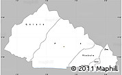Gray Simple Map of Nahouri, single color outside