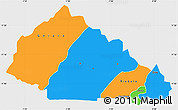 Political Simple Map of Nahouri, single color outside