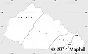 Silver Style Simple Map of Nahouri, single color outside
