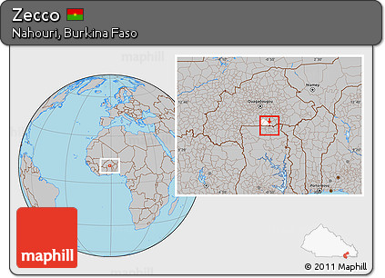 Gray Location Map of Zecco, highlighted parent region