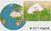 Satellite Location Map of Zecco, highlighted country
