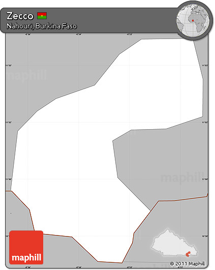 Gray Simple Map of Zecco