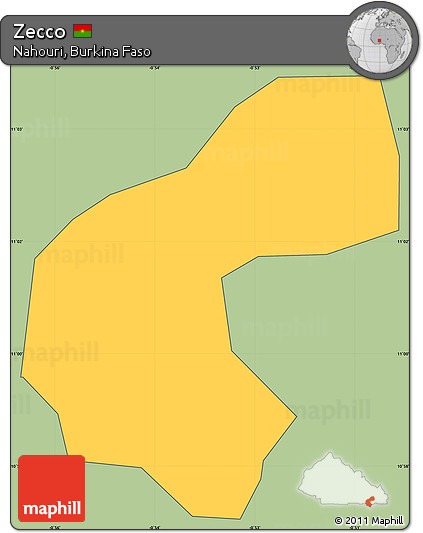 Savanna Style Simple Map of Zecco, cropped outside