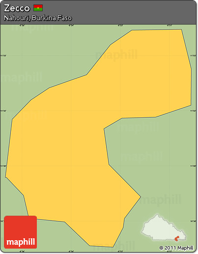 Savanna Style Simple Map of Zecco, cropped outside