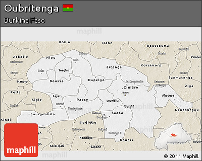 Classic Style 3D Map of Oubritenga
