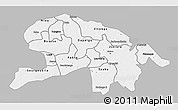 Gray 3D Map of Oubritenga, single color outside