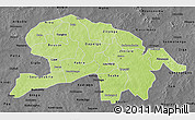 Physical 3D Map of Oubritenga, darken, desaturated