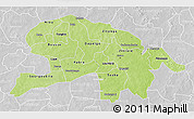 Physical 3D Map of Oubritenga, lighten, desaturated
