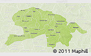 Physical 3D Map of Oubritenga, lighten