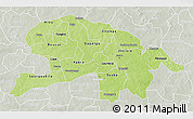 Physical 3D Map of Oubritenga, lighten, semi-desaturated