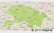 Physical 3D Map of Oubritenga, shaded relief outside