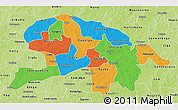 Political 3D Map of Oubritenga, physical outside