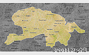 Satellite 3D Map of Oubritenga, darken, desaturated