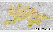 Satellite 3D Map of Oubritenga, lighten, desaturated