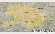 Satellite 3D Map of Oubritenga, semi-desaturated