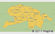 Savanna Style 3D Map of Oubritenga, single color outside