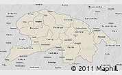 Shaded Relief 3D Map of Oubritenga, desaturated