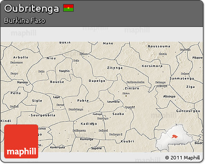 Shaded Relief 3D Map of Oubritenga