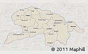 Shaded Relief 3D Map of Oubritenga, lighten, semi-desaturated