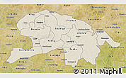 Shaded Relief 3D Map of Oubritenga, satellite outside