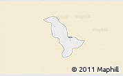 Classic Style 3D Map of Dapelgo, single color outside