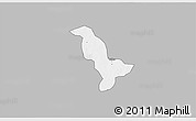 Gray 3D Map of Dapelgo, single color outside