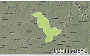 Physical 3D Map of Dapelgo, darken, semi-desaturated