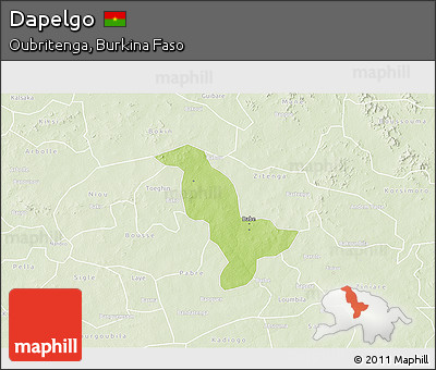 Physical 3D Map of Dapelgo, lighten