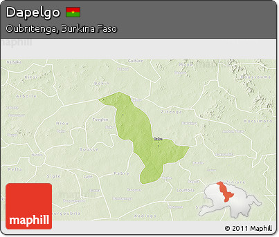 Physical 3D Map of Dapelgo, lighten