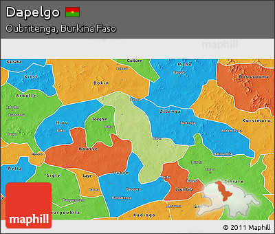 Physical 3D Map of Dapelgo, political outside