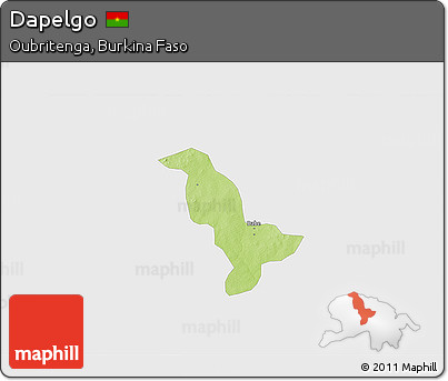 Physical 3D Map of Dapelgo, single color outside