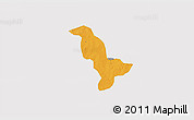 Political 3D Map of Dapelgo, cropped outside