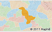 Political 3D Map of Dapelgo, lighten