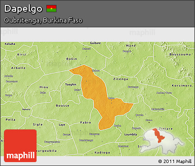 Political 3D Map of Dapelgo, physical outside
