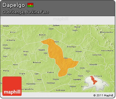 Political 3D Map of Dapelgo, physical outside