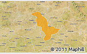 Political 3D Map of Dapelgo, satellite outside