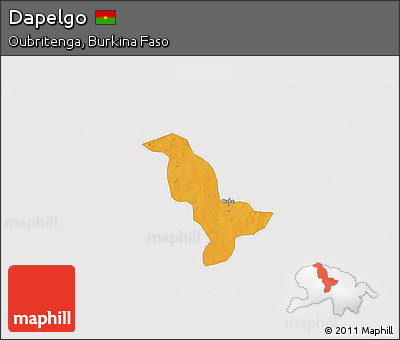 Political 3D Map of Dapelgo, single color outside