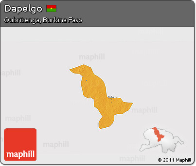 Political 3D Map of Dapelgo, single color outside