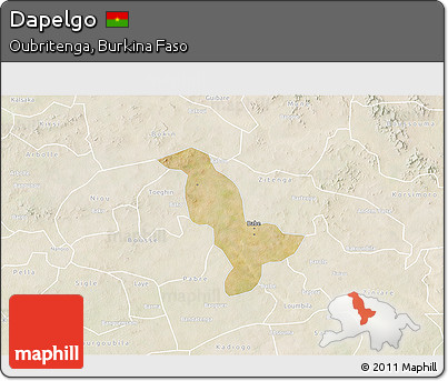 Satellite 3D Map of Dapelgo, lighten