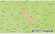 Satellite 3D Map of Dapelgo, physical outside