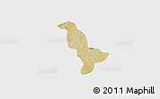Satellite 3D Map of Dapelgo, single color outside