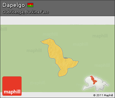 Savanna Style 3D Map of Dapelgo, single color outside