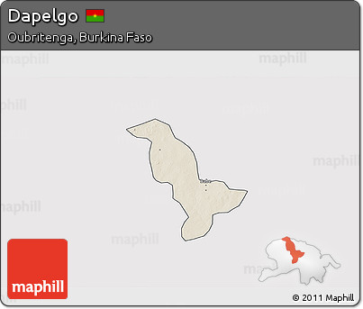 Shaded Relief 3D Map of Dapelgo, cropped outside