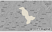 Shaded Relief 3D Map of Dapelgo, darken, desaturated