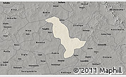 Shaded Relief 3D Map of Dapelgo, darken, semi-desaturated